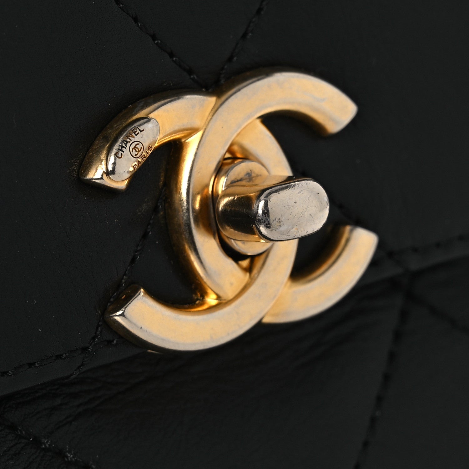 Chanel Calfskin Quilted Mini Framing Chain Bag Black