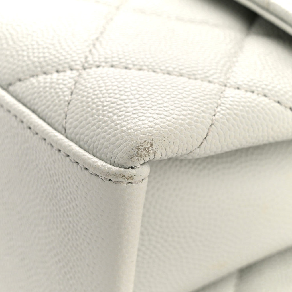 Chanel Caviar Quilted Medium Carry Me Top Handle Flap Light Blue