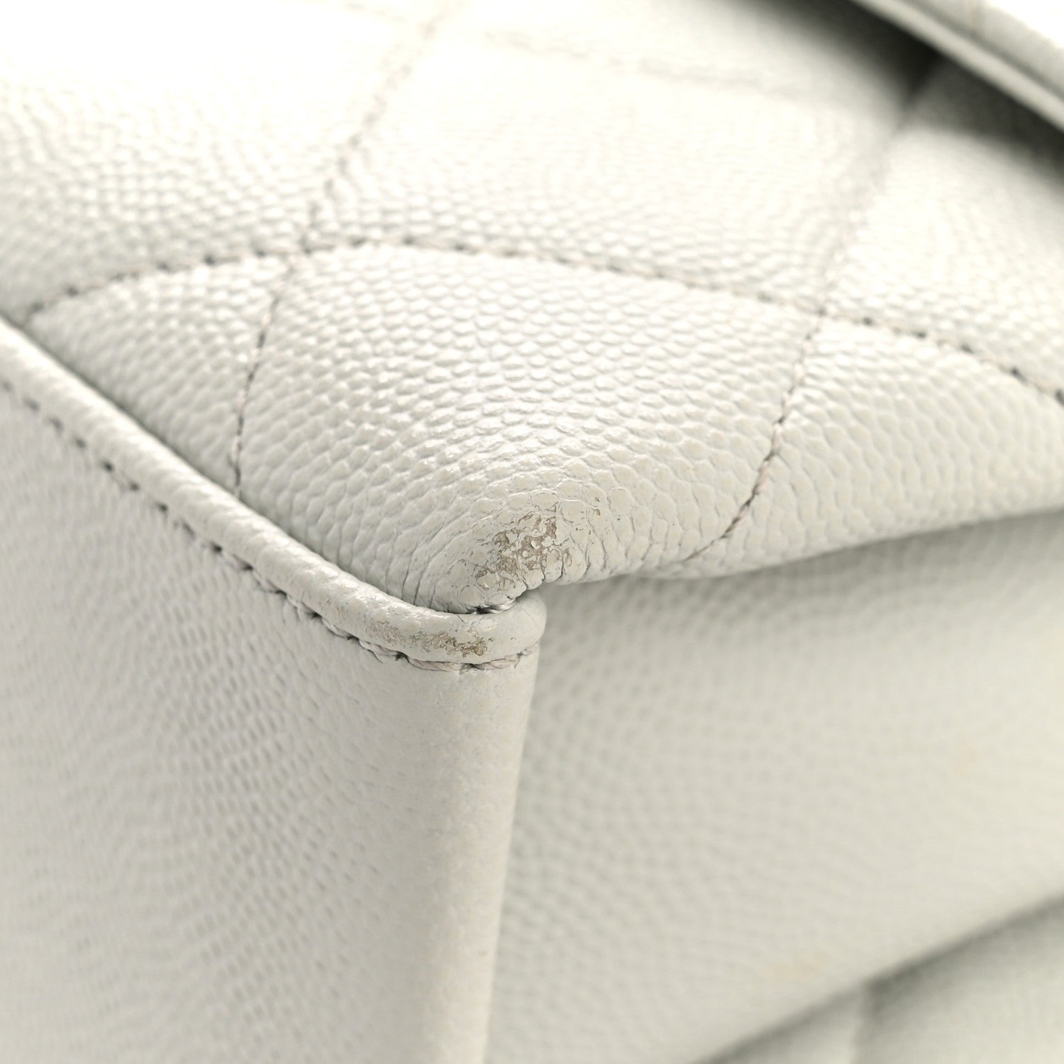 Chanel Caviar Quilted Medium Carry Me Top Handle Flap Light Blue