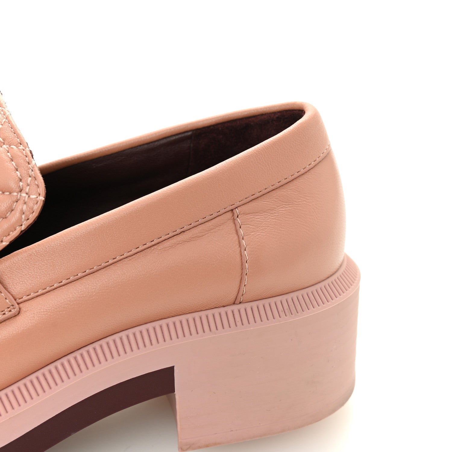 Lambskin Quilted CC Turnlock Loafers 35.5 Dark Pink