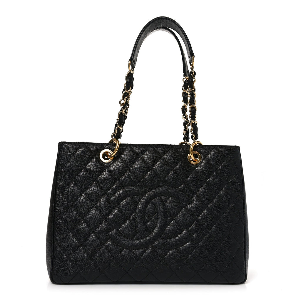 Chanel Caviar Quilted Grand Shopping Tote GST Black