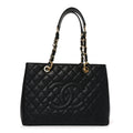 Chanel Caviar Quilted Grand Shopping Tote GST Black