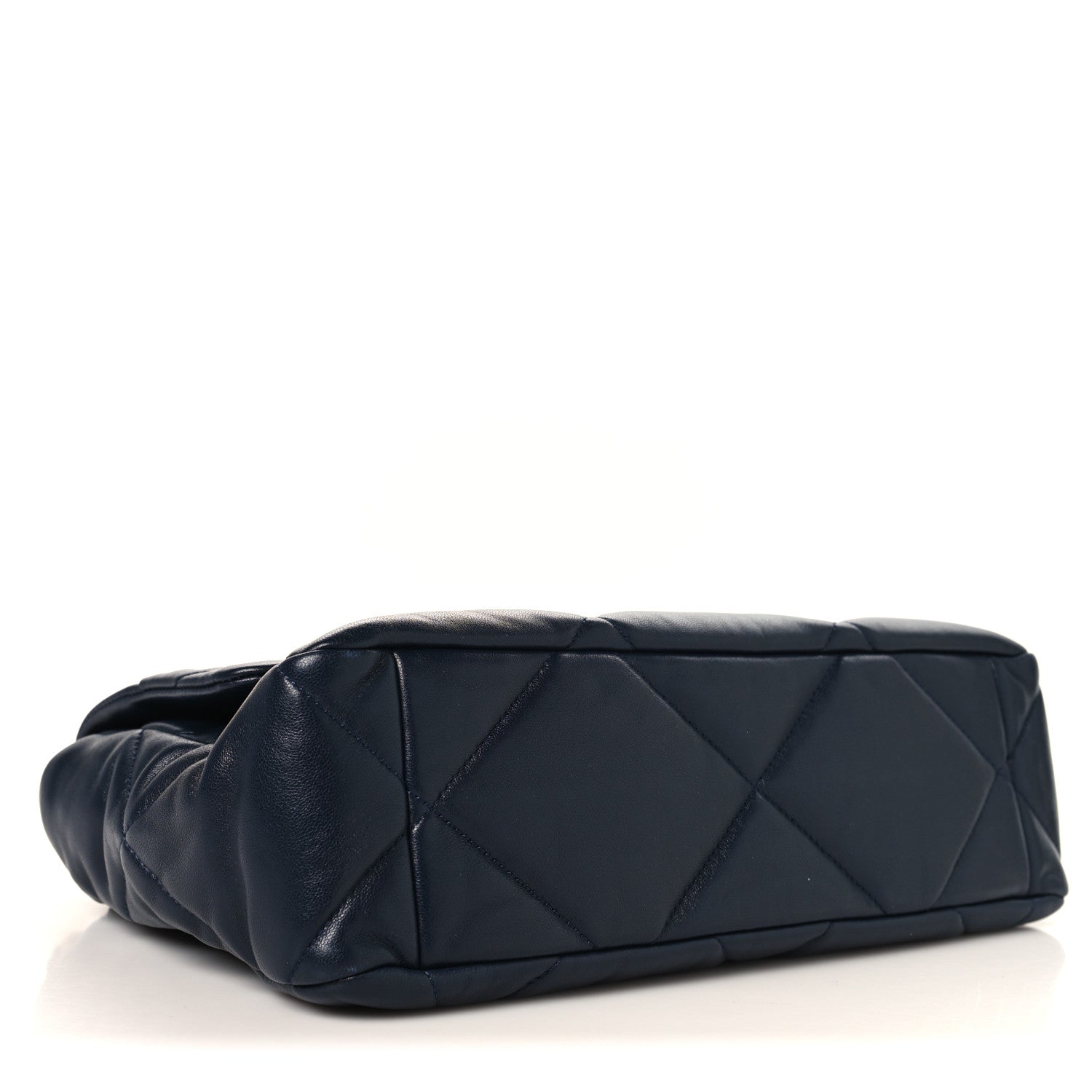 Chanel Lambskin Quilted Large Chanel 19 Flap Navy Blue