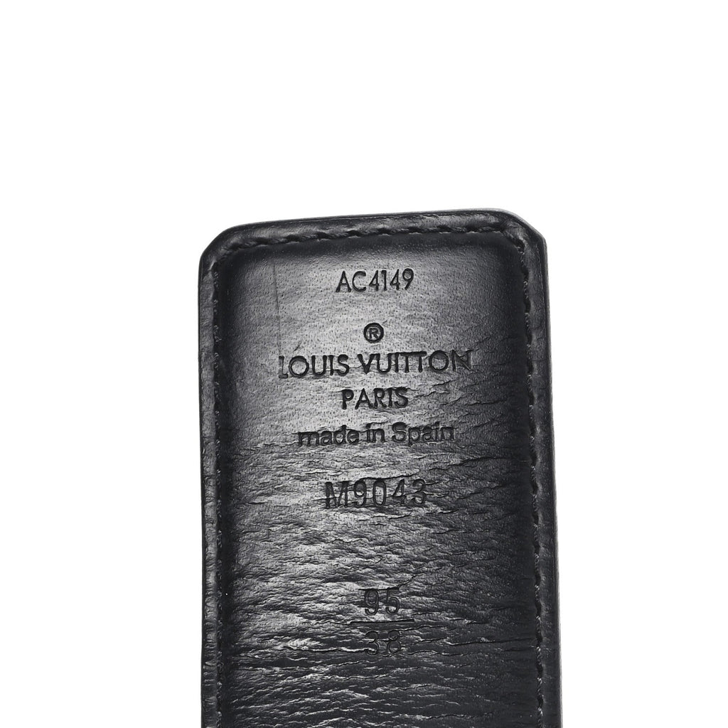 Louis Vuitton Monogram Eclipse Taigarama 40mm LV Initiales Reversible Belt 95 38 95 38 Black