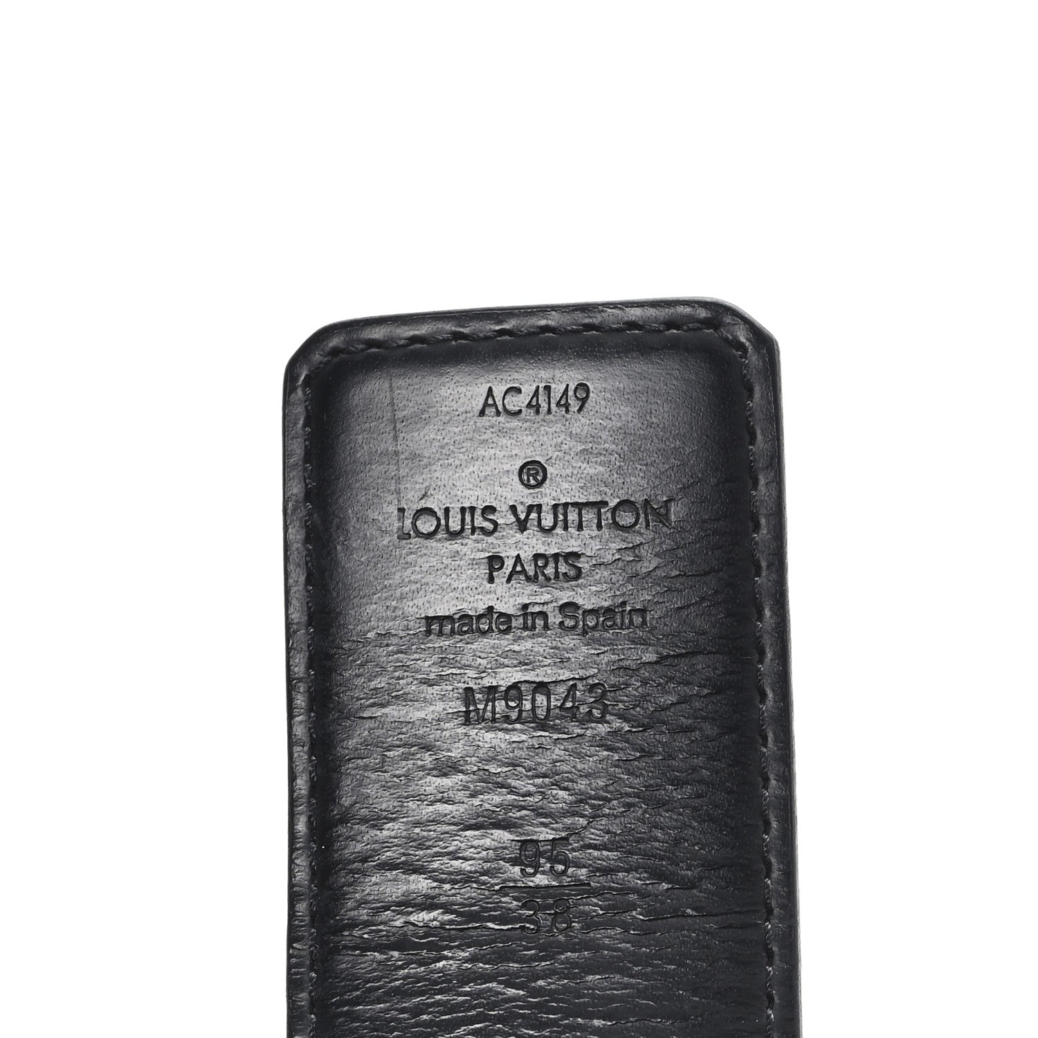 Louis Vuitton Monogram Eclipse Taigarama 40mm LV Initiales Reversible Belt 95 38 95 38 Black