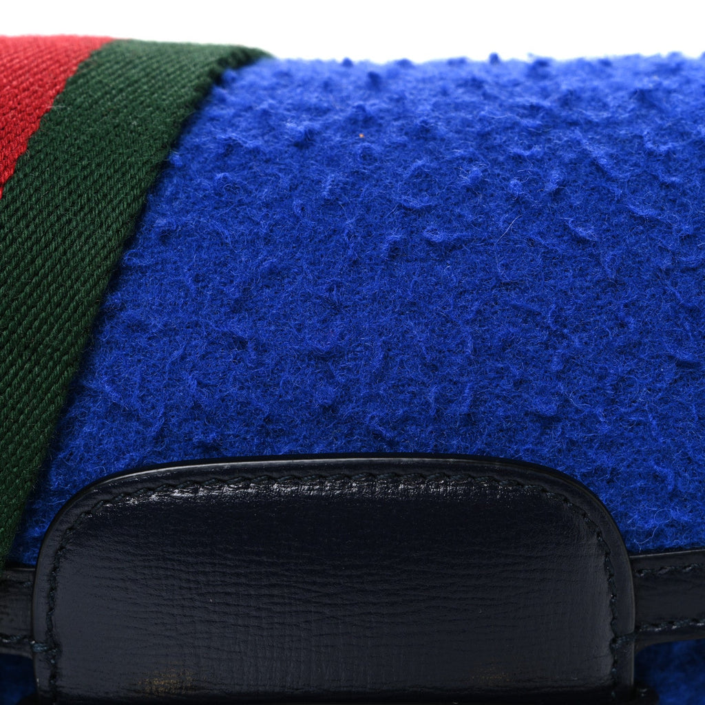 Gucci Casy Wool Azalea Calfskin Mini Horsebit 1955 Shoulder Bag Blue China