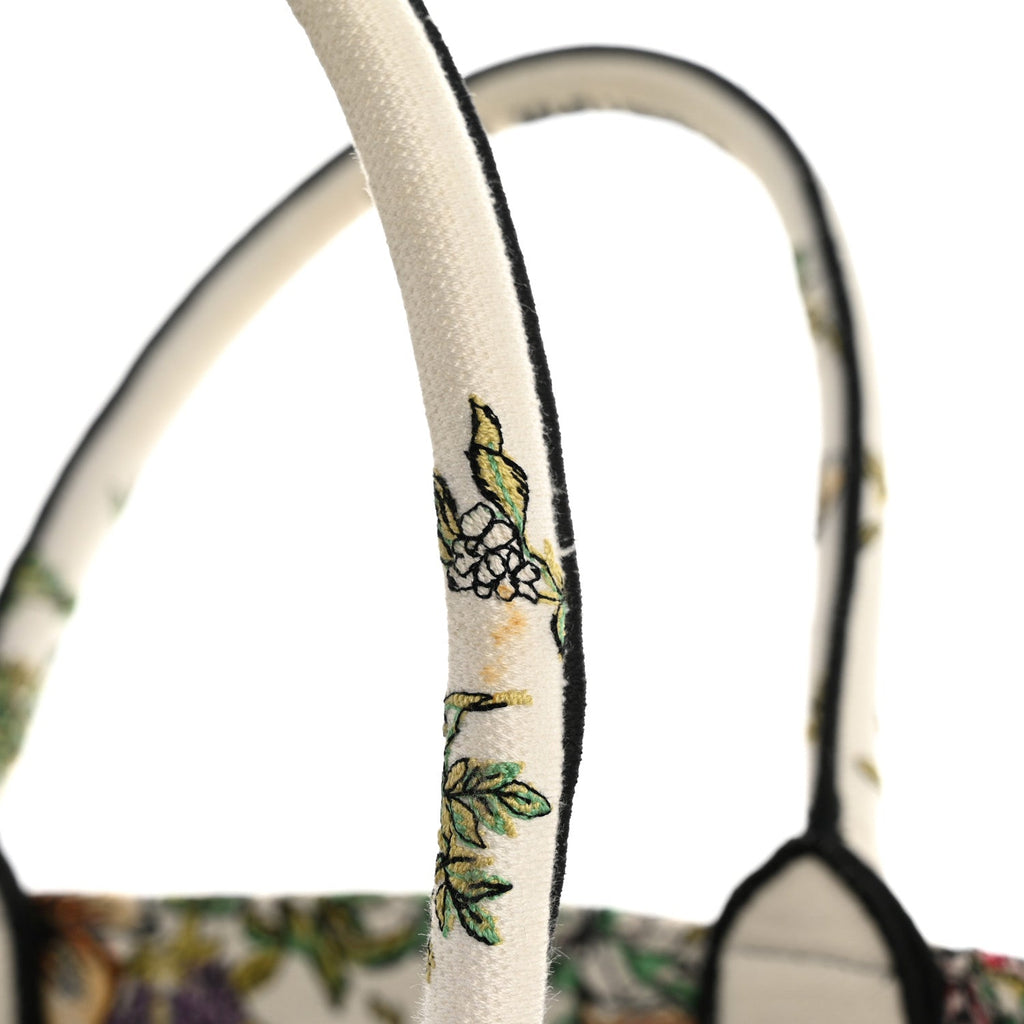 Christian Dior Canvas Embroidered Large D-Constellation Book Tote Latte Multicolor