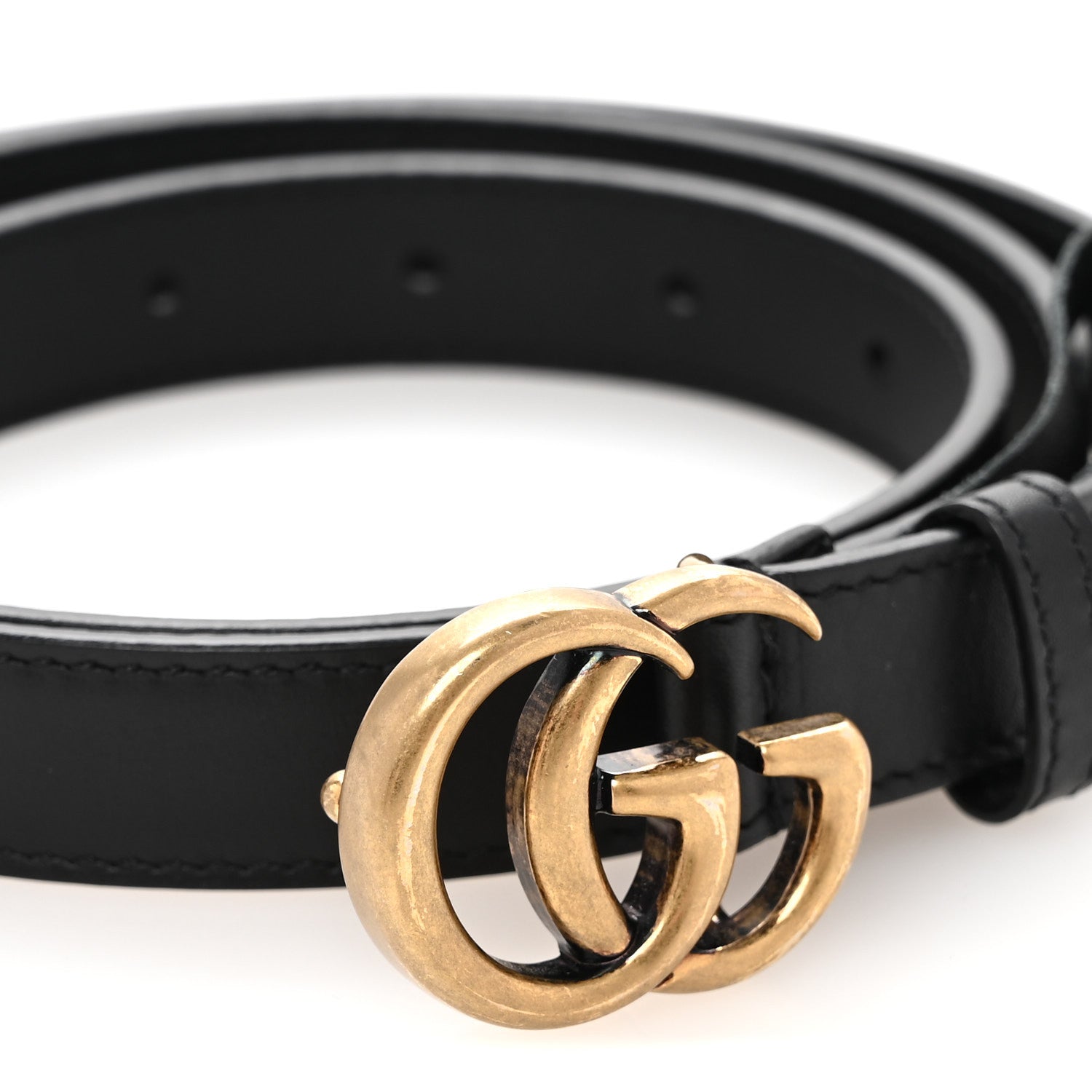 Gucci Calfskin Double G 20mm Belt 100 40 Black