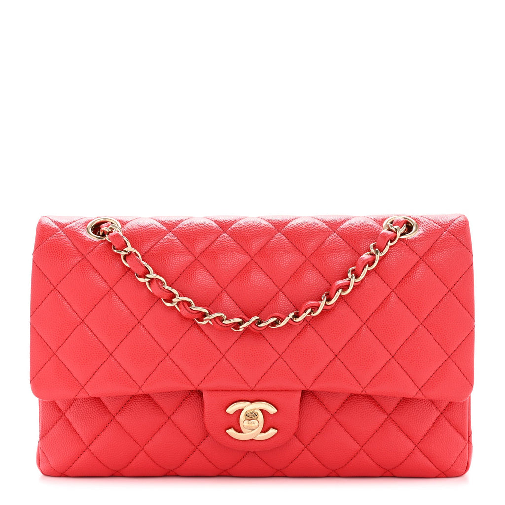 Chanel Caviar Quilted Medium Double Flap Red