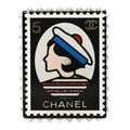 Resin Pearl Glitter CC Coco Chanel Brooch Multicolor