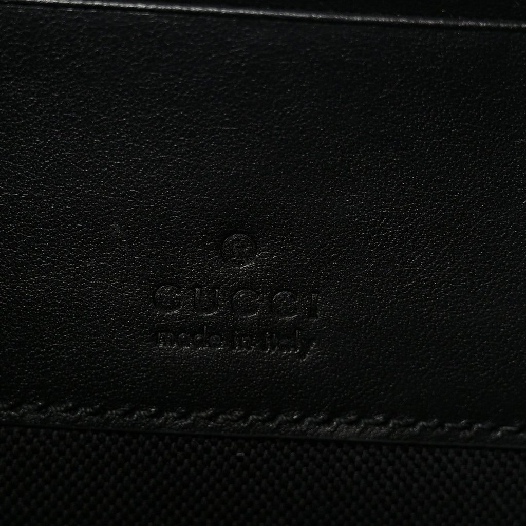 Gucci GG Supreme Monogram Calfskin Web Medium Messenger Bag Black Grey