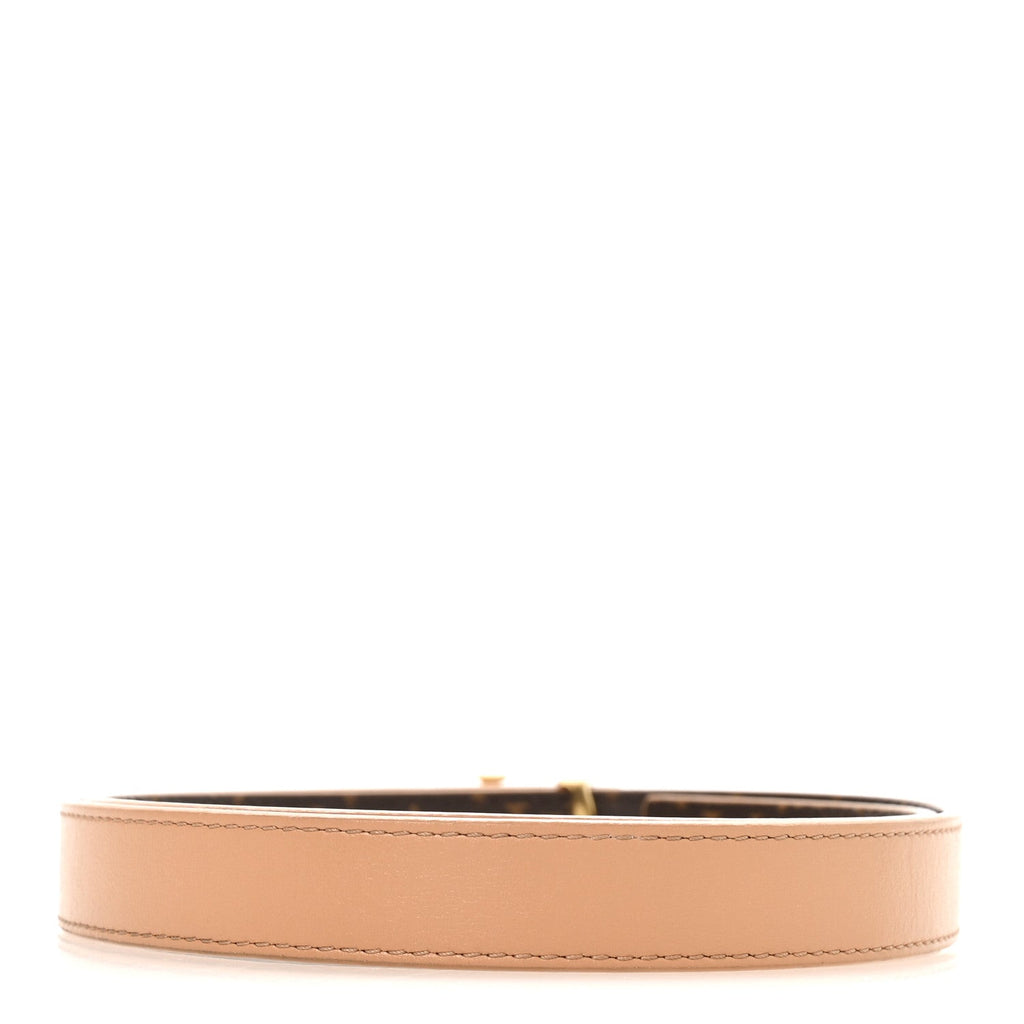 Louis Vuitton Calfskin Monogram 20mm LV Iconic Reversible Belt 75 30 Arizona Beige
