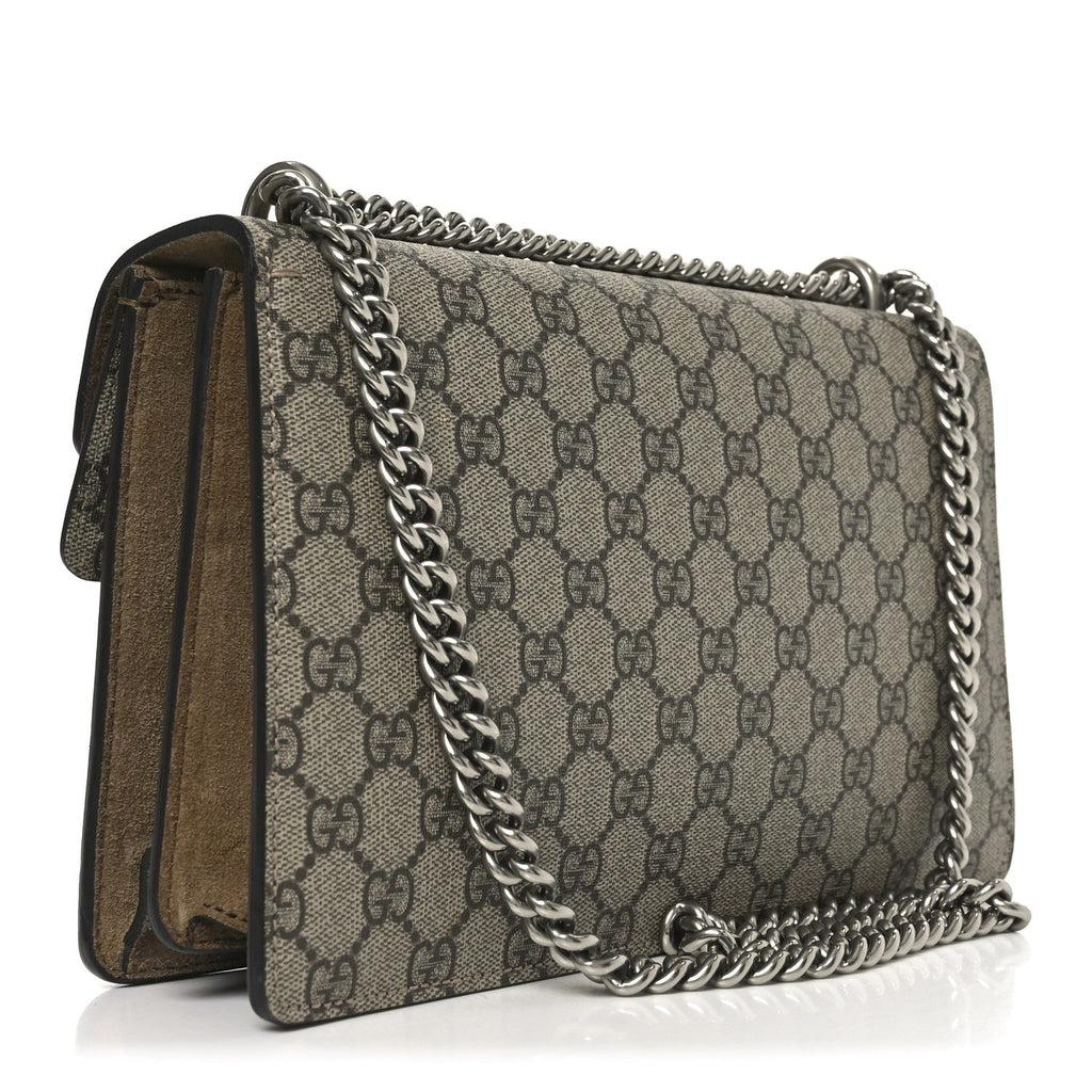 Gucci GG Supreme Monogram Small Dionysus Shoulder Bag Taupe