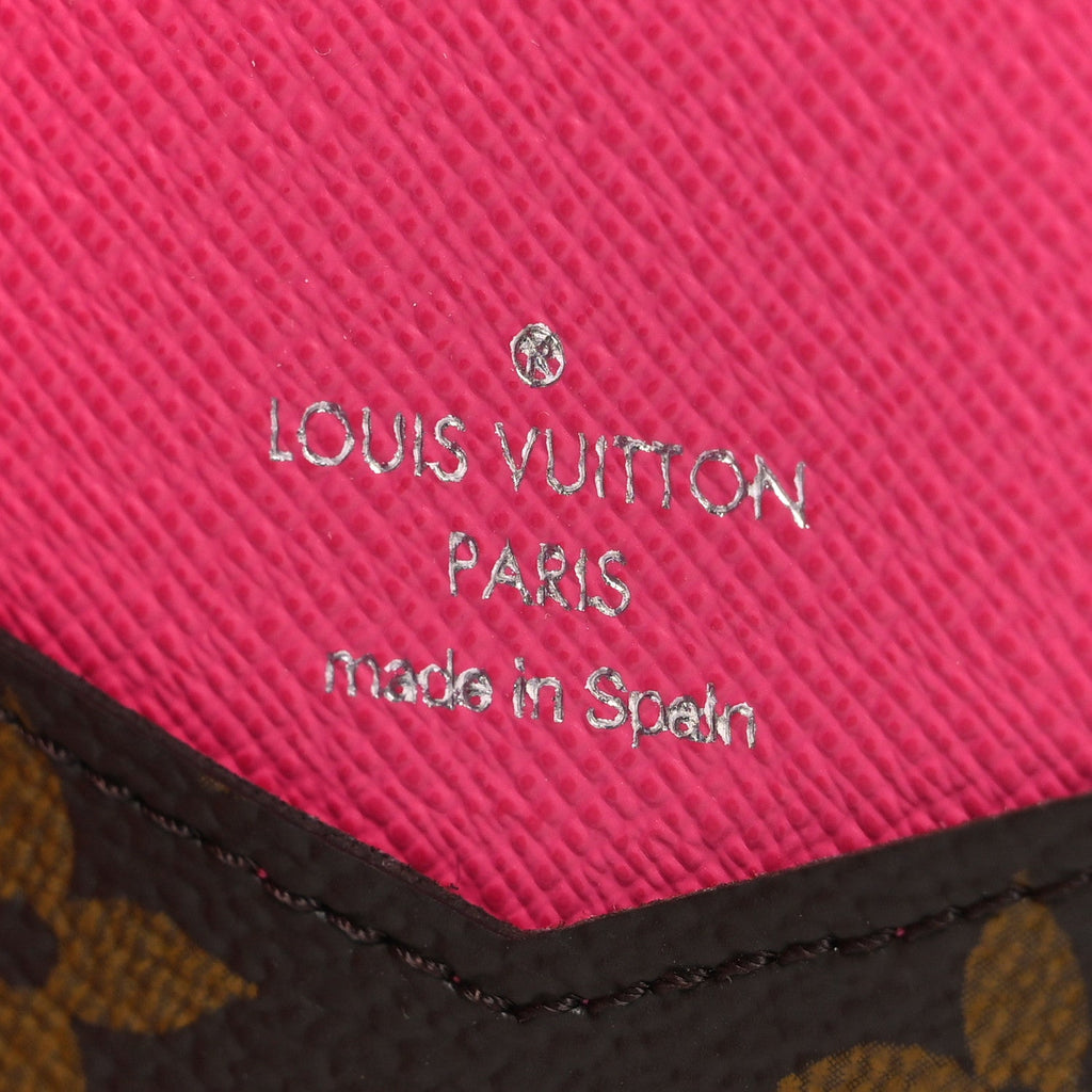 Louis Vuitton Monogram Macassar Pocket Organizer NM Fuchsia