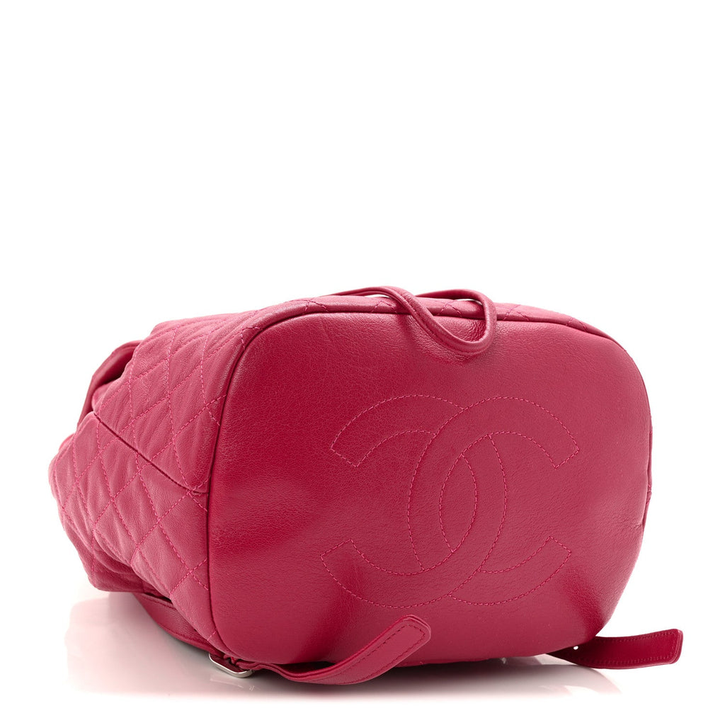 Chanel Calfskin Quilted Small Urban Spirit Backpack Dark Pink