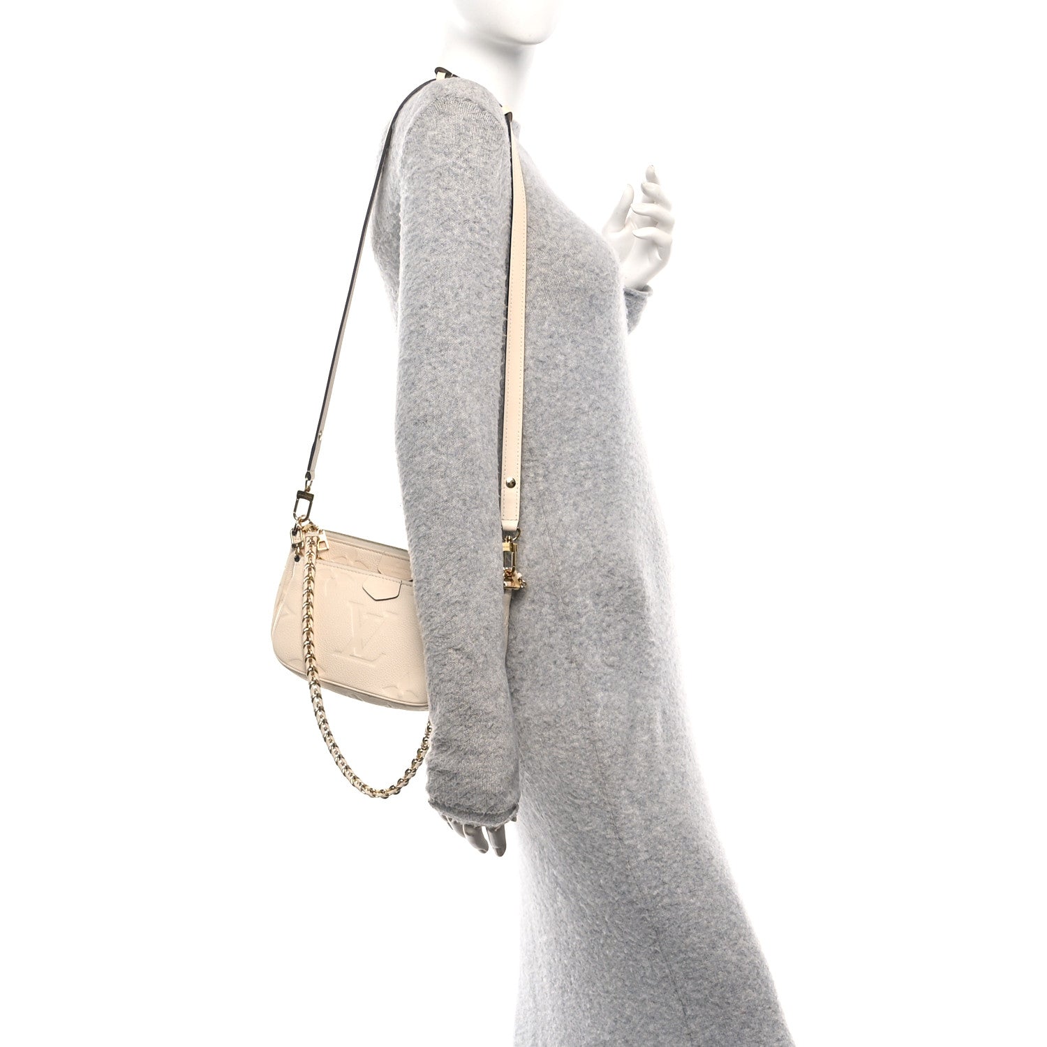 Louis Vuitton Empreinte Monogram Giant Multi Pochette Accessories Cream