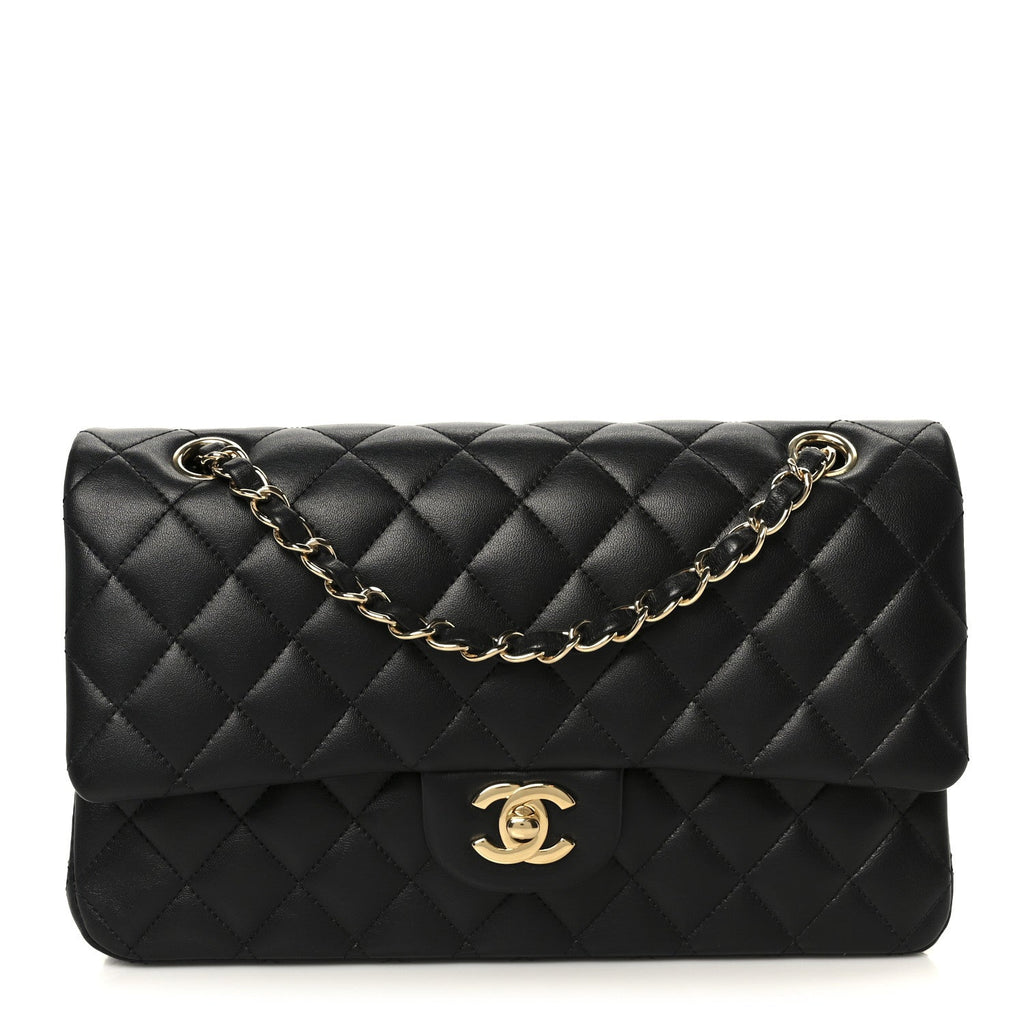 Chanel Lambskin Quilted Medium Double Flap Black