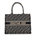 Christian Dior Oblique Medium Book Tote Blue Multicolor