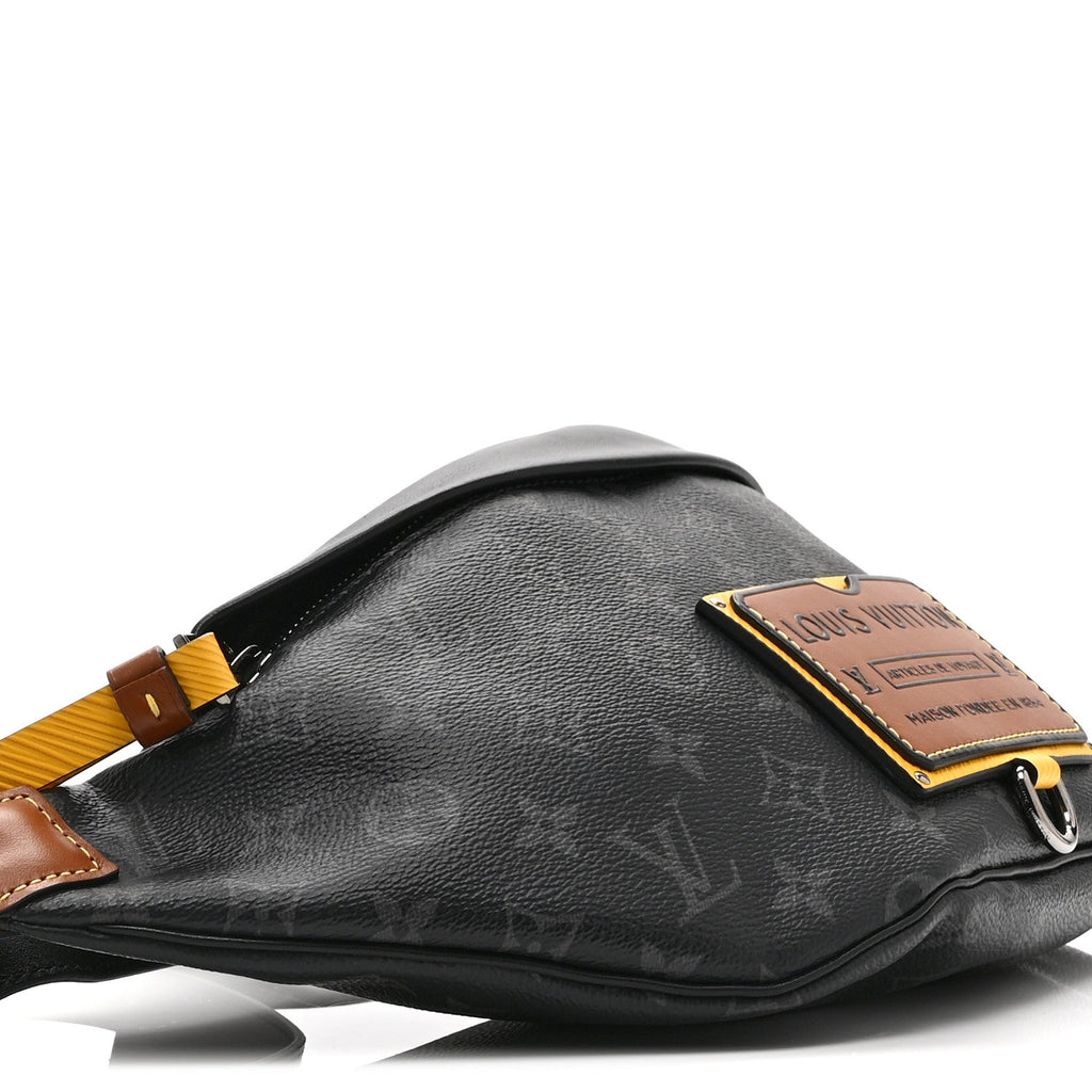 Louis Vuitton Monogram Eclipse Epi Gaston Label Discovery Bumbag Black Savan Yellow