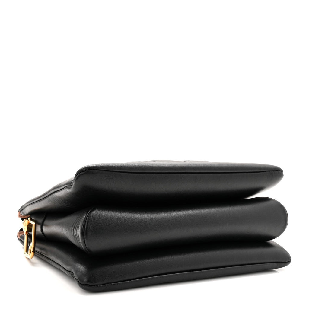 Louis Vuitton Lambskin Embossed Monogram Coussin PM Black