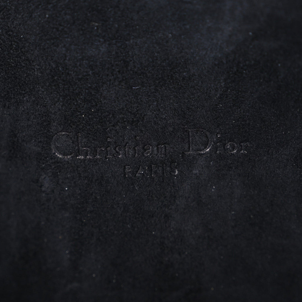Christian Dior Grained Calfskin Caro Double Pouch Black