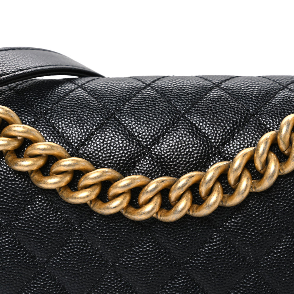 Chanel Caviar Quilted Medium Boy Flap Black