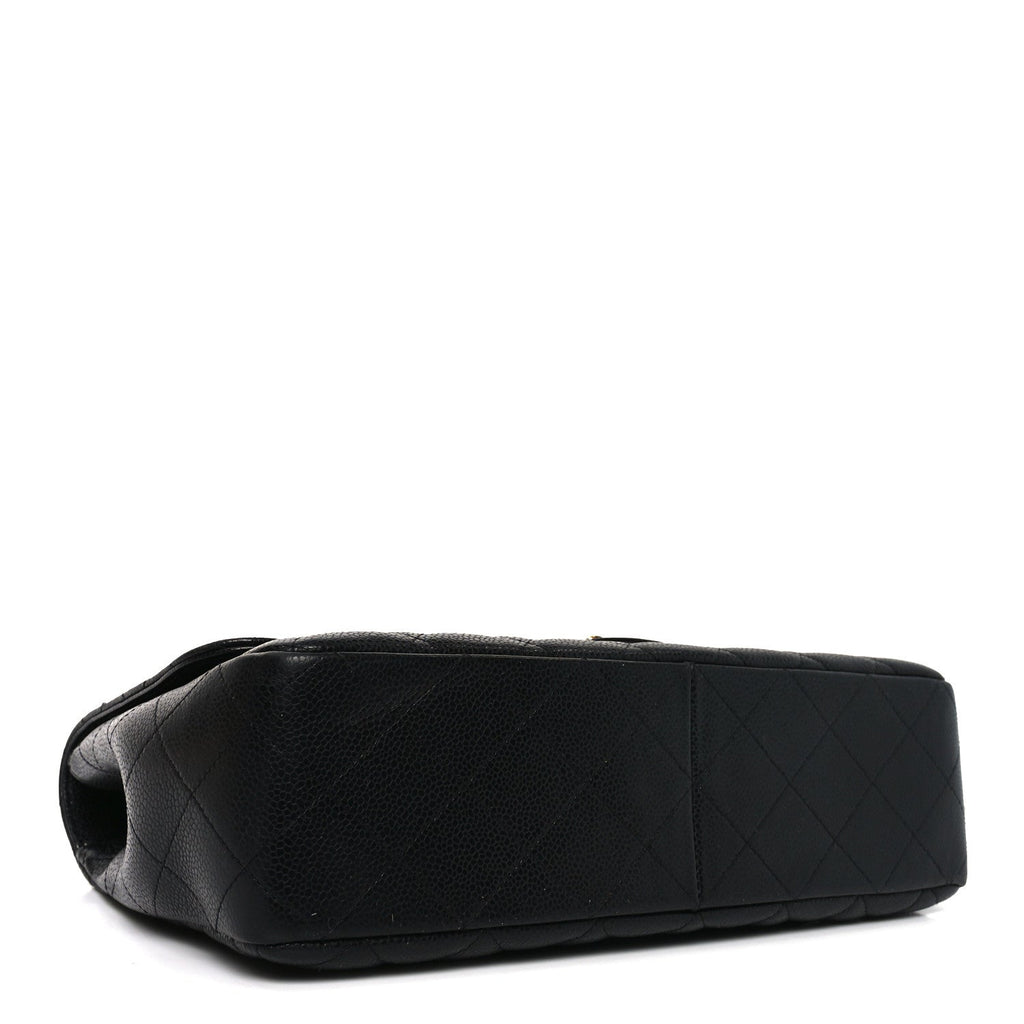 Chanel Caviar Quilted Jumbo Single Flap Black