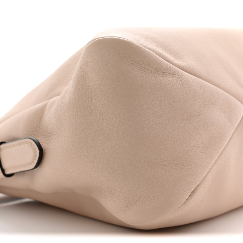 Prada Soft Calfskin Large Aimée Shoulder Bag Travertine