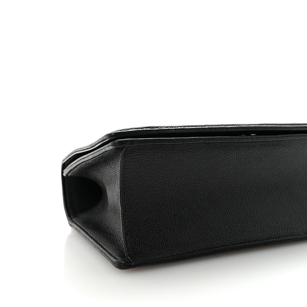 Christian Dior Grained Calfskin Medium Diorama Flap Bag Black