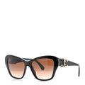 Acetate Lambskin CC Sunglasses 5457-Q-A Black