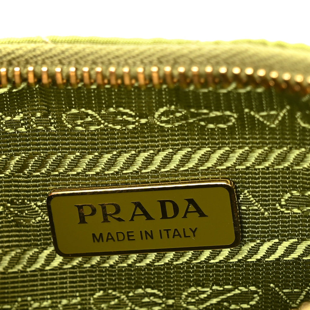Prada Re-Nylon Saffiano Stitched Mini Re-Edition 1995 Chaine Shoulder Bag Edera