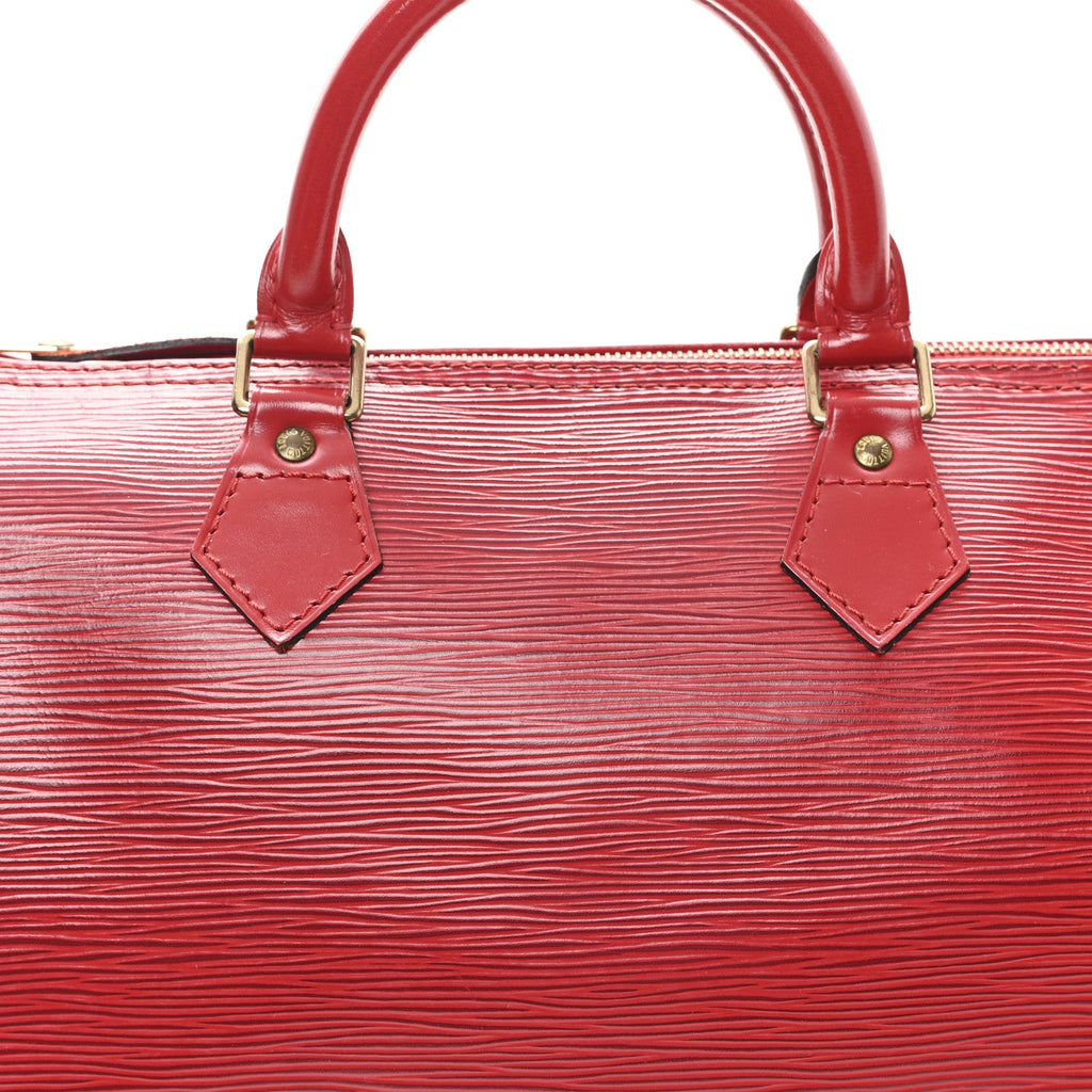 Louis Vuitton Epi Speedy 30 Castillan Red