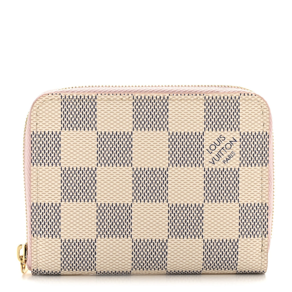 Louis Vuitton Damier Azur Zippy Coin Purse Rose Ballerine