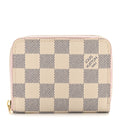 Louis Vuitton Damier Azur Zippy Coin Purse Rose Ballerine
