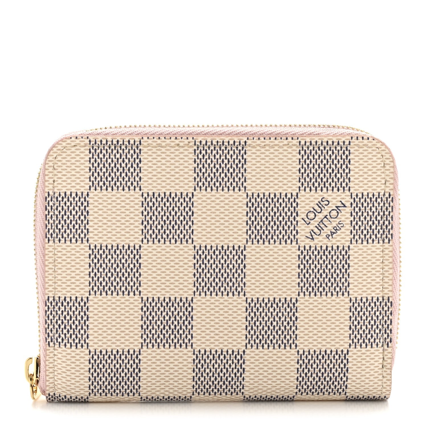 Louis Vuitton Damier Azur Zippy Coin Purse Rose Ballerine