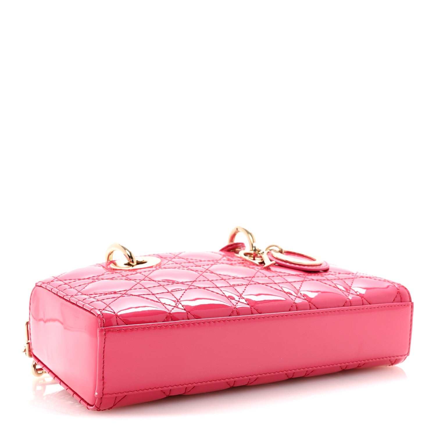 Christian Dior Patent Cannage Small Lady D-Joy Mexican Red