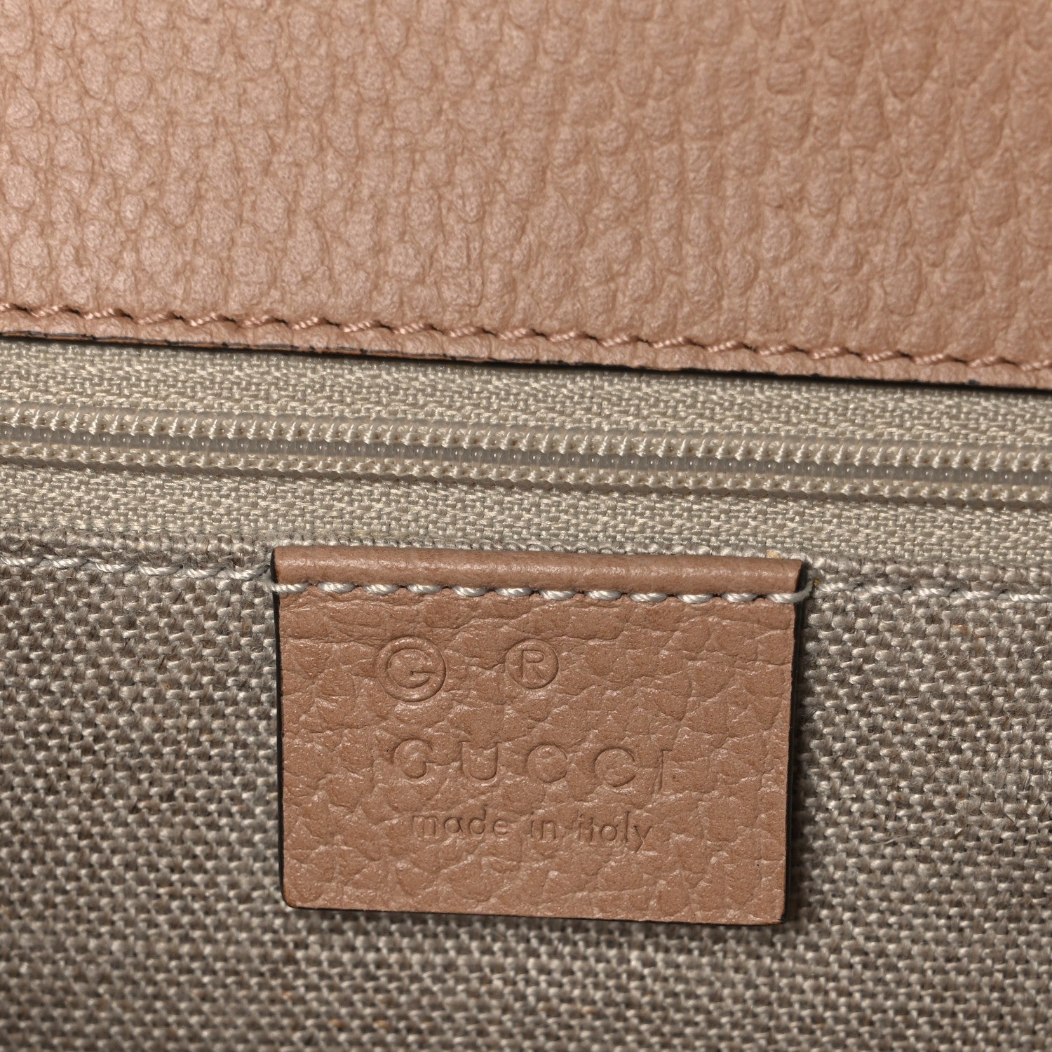 Gucci Dollar Calfskin Interlocking G Shoulder Bag Camelia