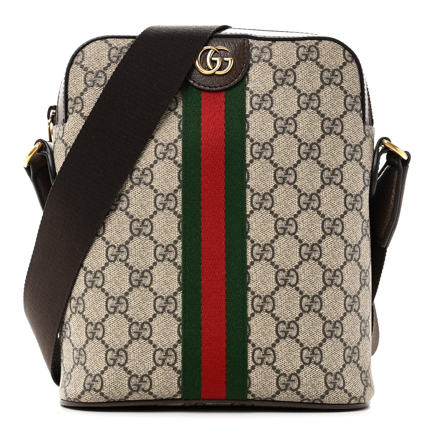 Gucci GG Supreme Monogram Web Small Ophidia Slingbag Beige Ebony New Acero