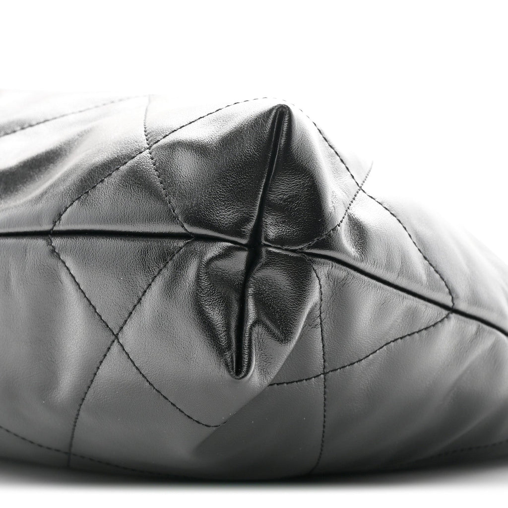 Chanel Shiny Calfskin Quilted Small Chanel 22 Black