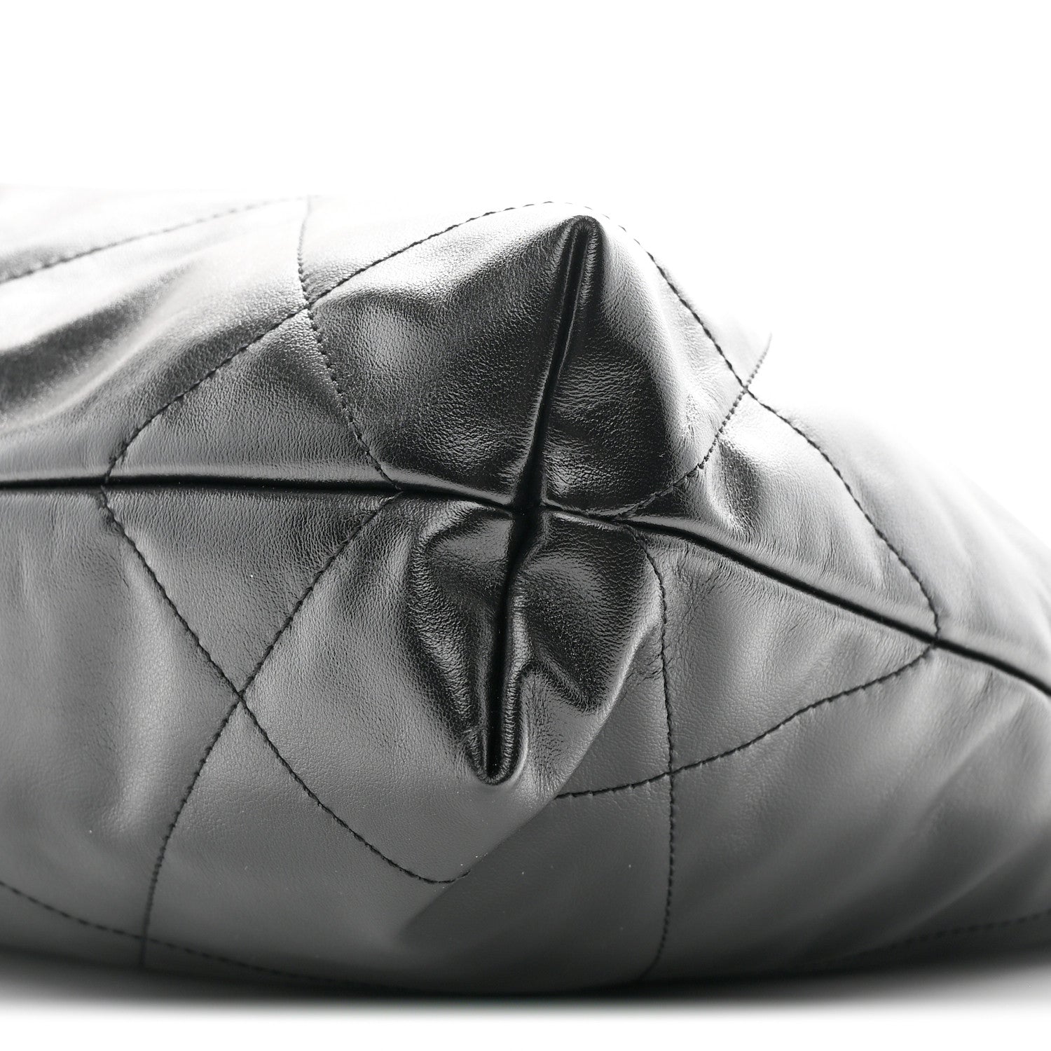 Chanel Shiny Calfskin Quilted Small Chanel 22 Black