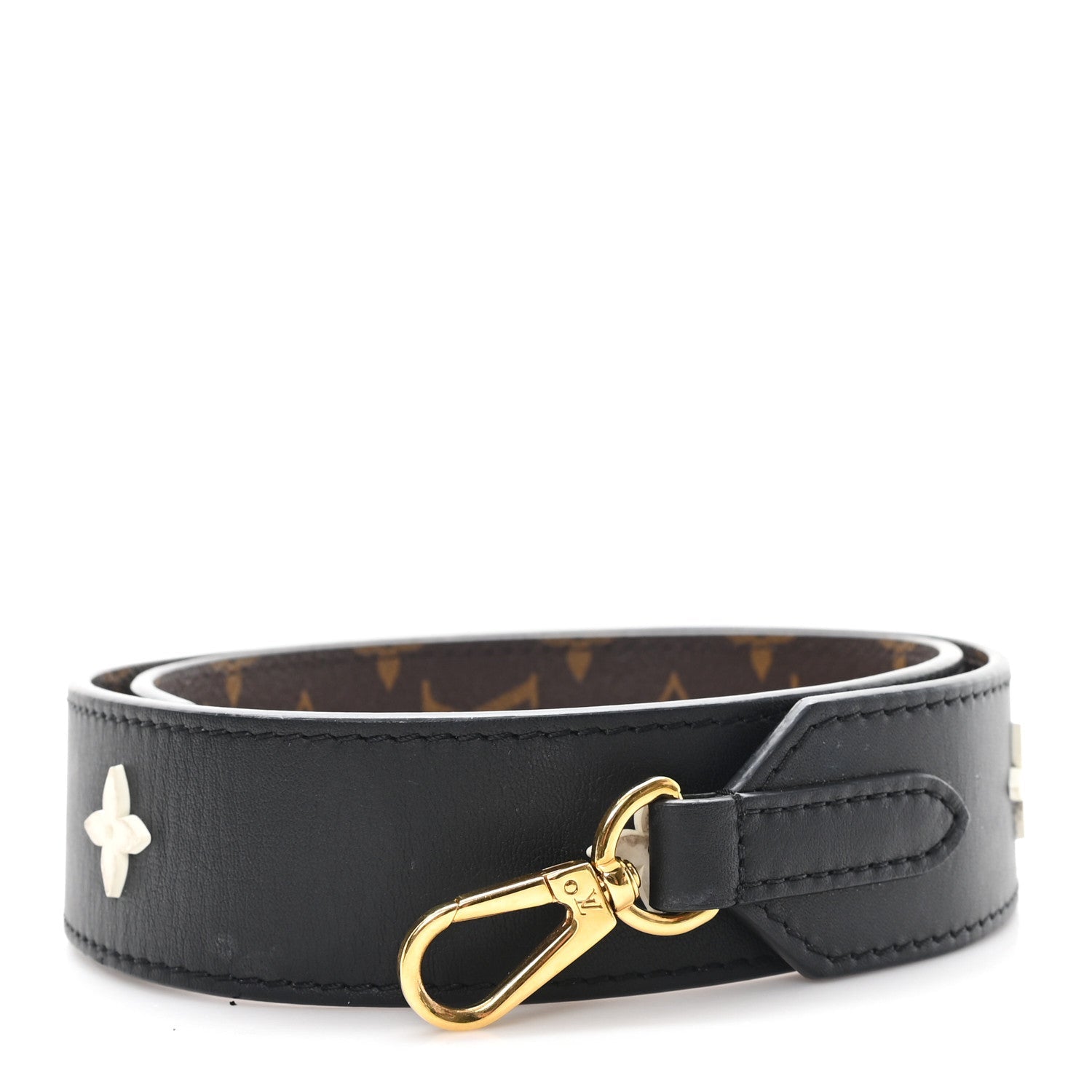 Louis Vuitton Monogram Letter Bandouliere Shoulder Strap Black