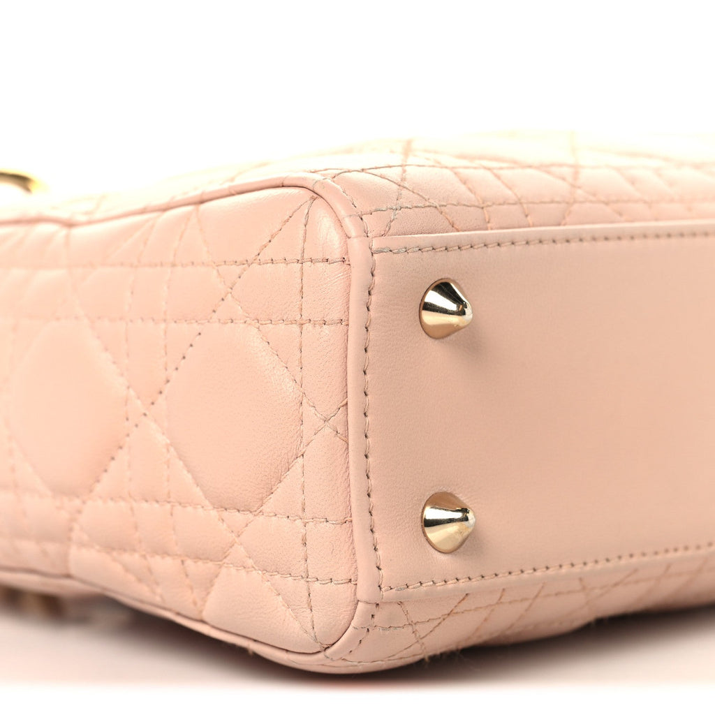 Christian Dior Lambskin Cannage Small My ABCDior Lady Dior Light Pink