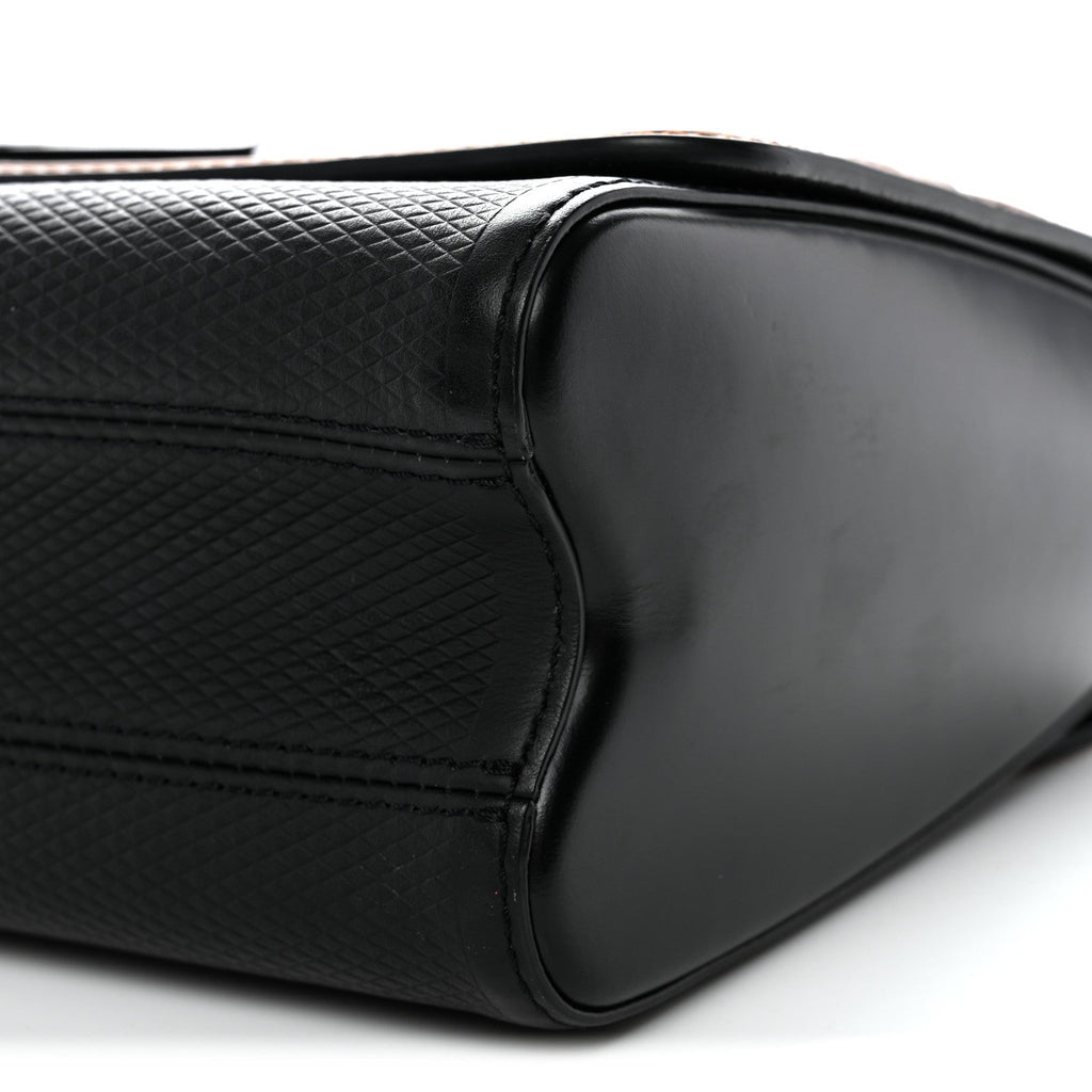 Louis Vuitton Calfskin Trompe L'oeil Twist Shoulder Bag MM Black Brown