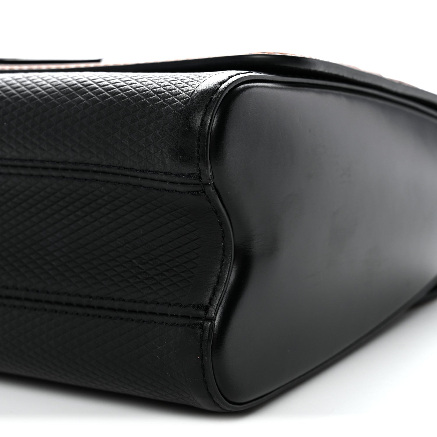 Louis Vuitton Calfskin Trompe L'oeil Twist Shoulder Bag MM Black Brown