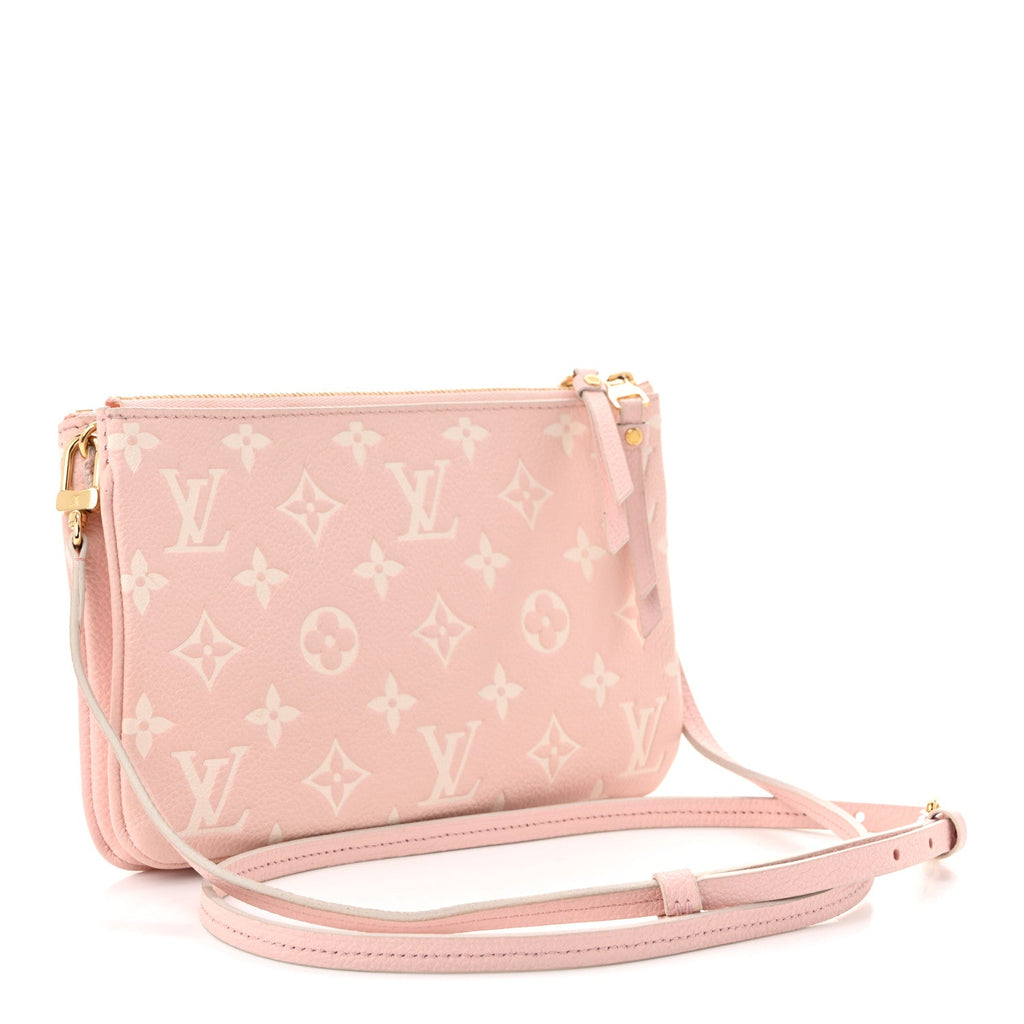 Louis Vuitton Empreinte Monogram Double Zip Pochette Rose