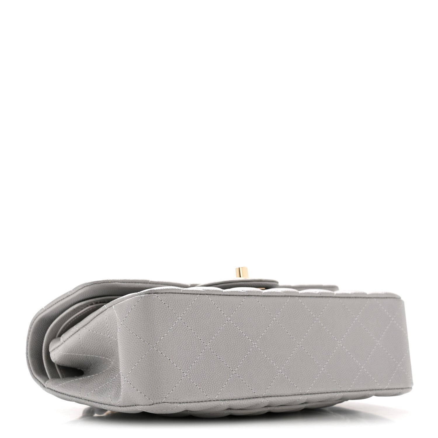 Chanel Caviar Quilted Small Double Flap Grey