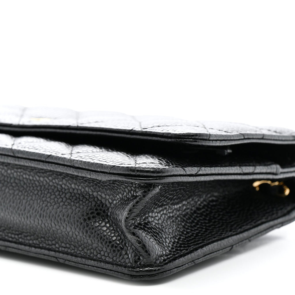 Chanel Caviar Quilted Wallet on Chain WOC Black