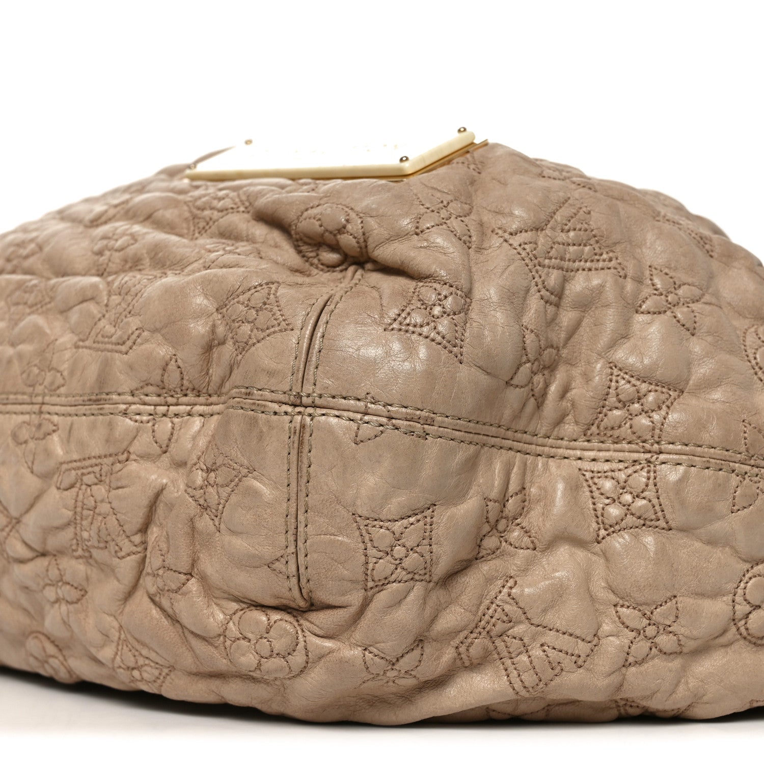 Louis Vuitton Lambskin Olympe Nimbus GM Ecru