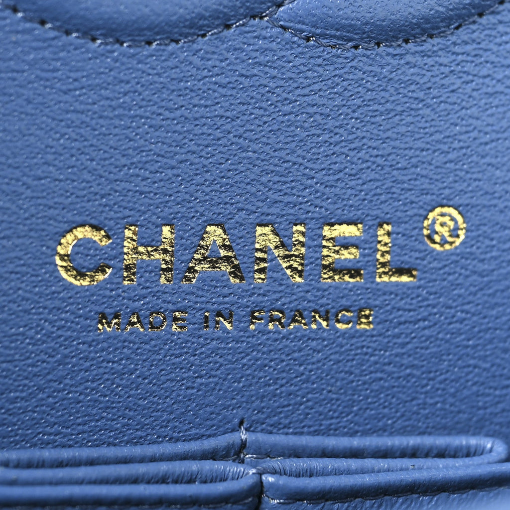 Chanel Caviar Quilted Small Double Flap Blue