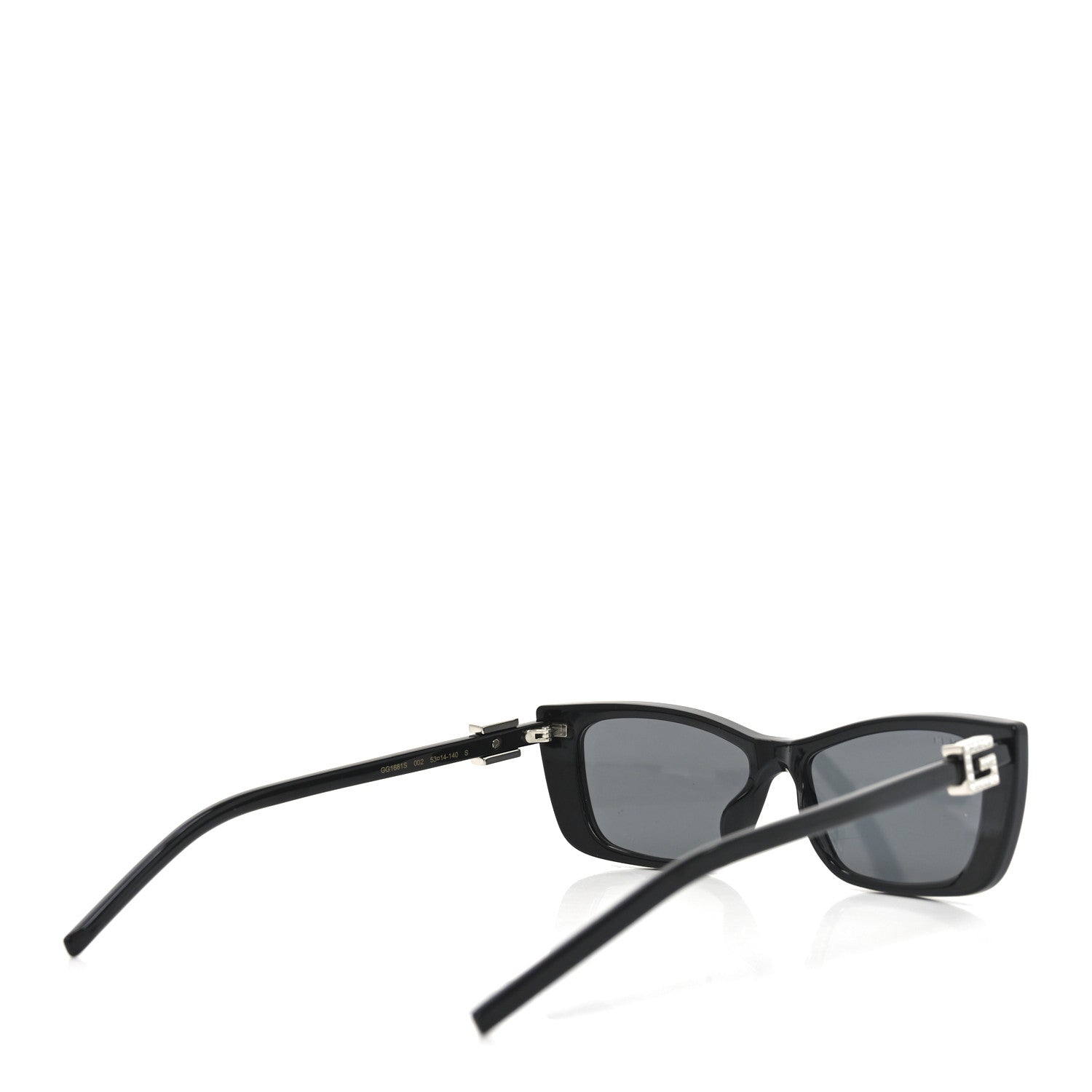 Gucci Acetate Crystal Rectangle Sunglasses GG1681S Black